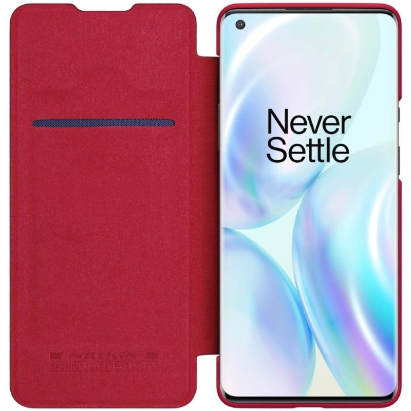 Folio-hoesje voor OnePlus 8 Pro Qin-serie Kunstleer