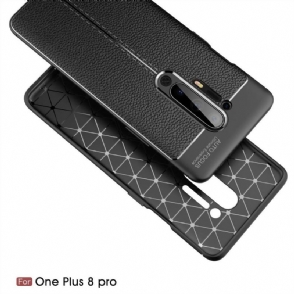 Hoesje voor OnePlus 8 Pro Afwerkingsgel Van Kunstleer