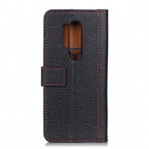 Leren Hoesje voor OnePlus 8 Pro Bescherming Ondersteuningsfunctie Voor Kaarthouder Met Generfd Leereffect