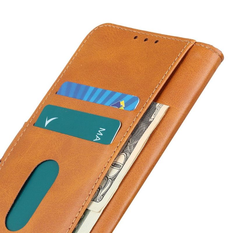 Leren Hoesje voor OnePlus 8 Pro Bescherming Ondersteuningsfunctie Voor Kaarthouder Met Generfd Leereffect