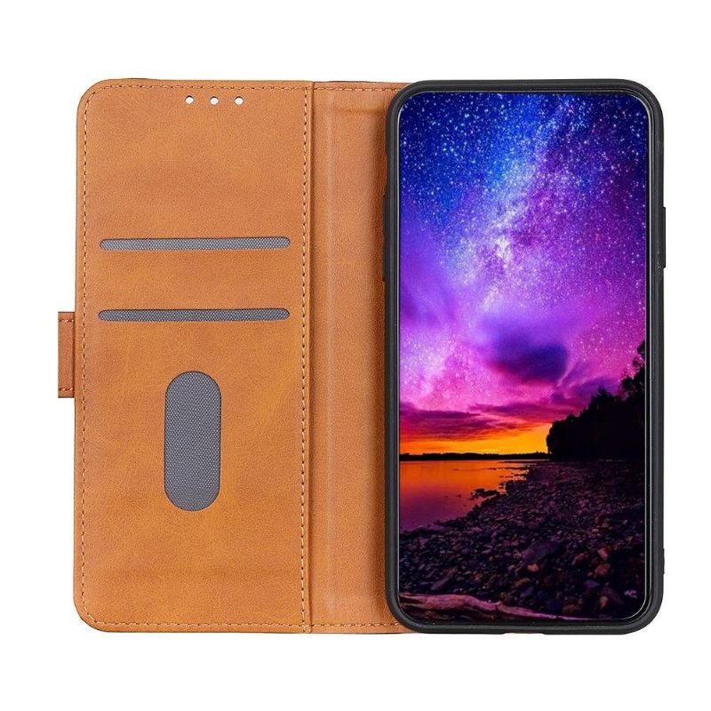 Leren Hoesje voor OnePlus 8 Pro Bescherming Ondersteuningsfunctie Voor Kaarthouder Met Generfd Leereffect