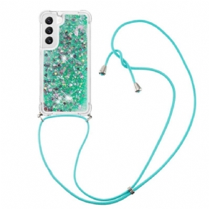 Hoesje voor Samsung Galaxy S23 Plus 5G Pailletten Met Trekkoord