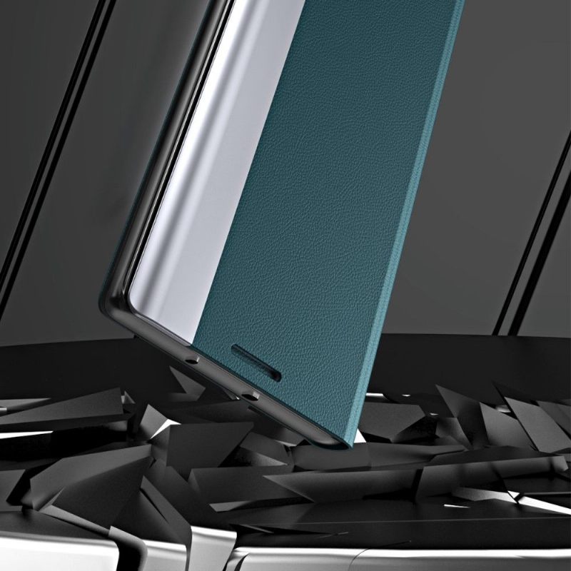 Cover voor Samsung Galaxy S20 Plus Zakelijke Magneet Met Leereffect