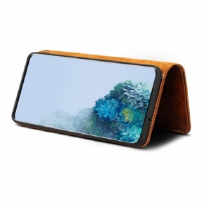 Folio-hoesje voor Samsung Galaxy S20 Plus Anti-fall Echt Lederen Pantsergreep