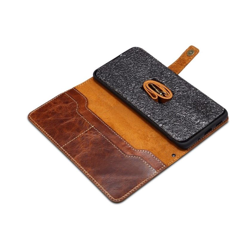 Folio-hoesje voor Samsung Galaxy S20 Plus Anti-fall Echt Lederen Pantsergreep