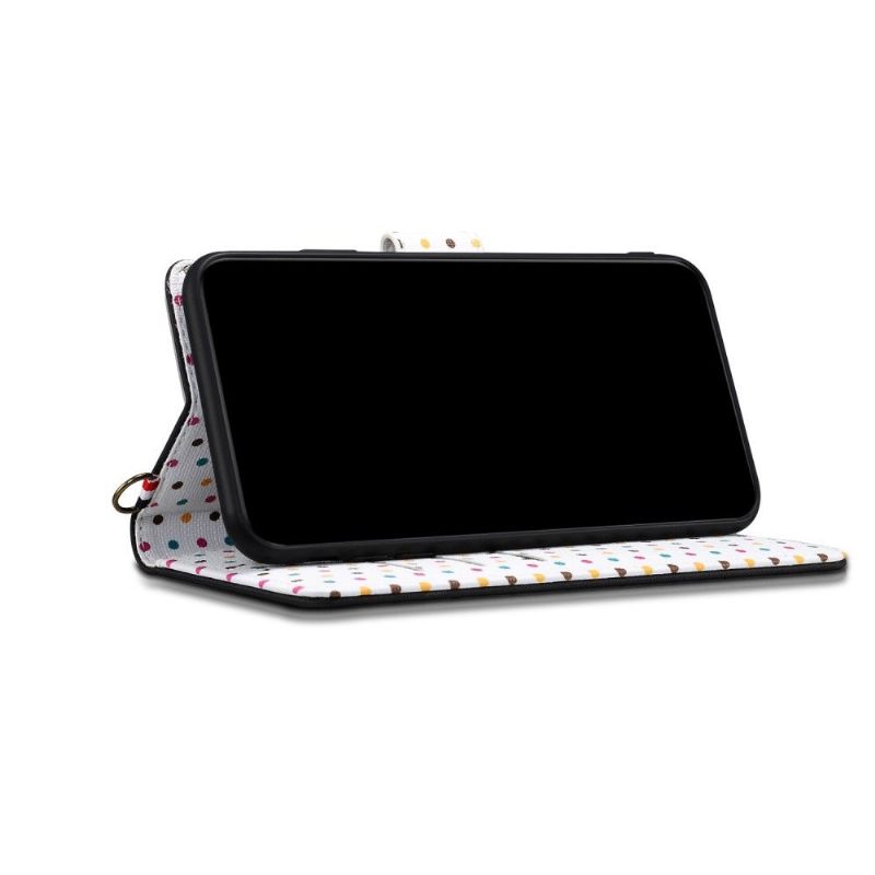 Folio-hoesje voor Samsung Galaxy S20 Plus Anti-fall Retro Polka Dot Patronen