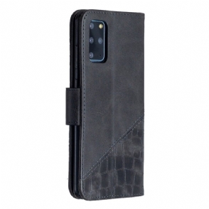 Folio-hoesje voor Samsung Galaxy S20 Plus Croc Aspect Leereffect