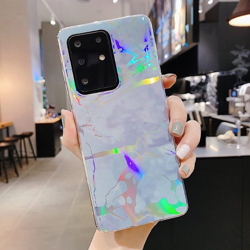 Hoesje voor Samsung Galaxy S20 Plus Metaaleffect Marmer