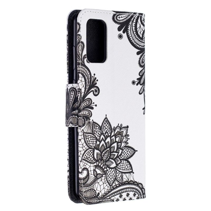 Leren Hoesje voor Samsung Galaxy S20 Plus Bescherming Kant Bloem