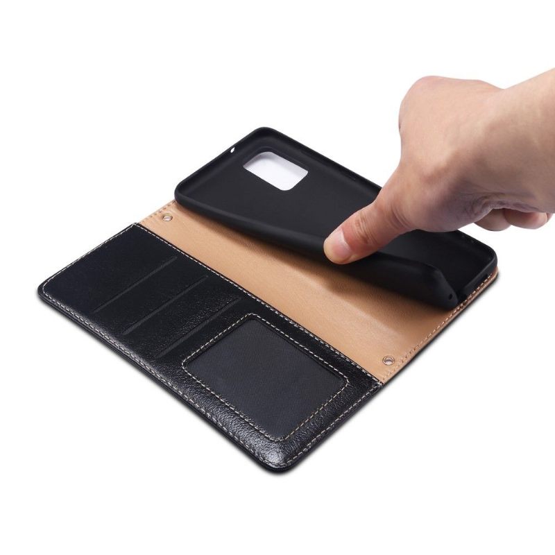 Leren Hoesje voor Samsung Galaxy S20 Plus Premium Lederen Stiksels