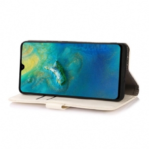 Flip Case voor Motorola Edge 20 Pro Bloemen En Vlinder Illustratie
