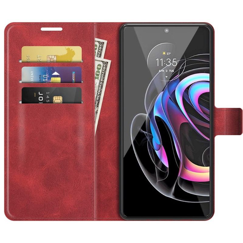 Flip Case voor Motorola Edge 20 Pro Portemonnee Leren Leerstijl