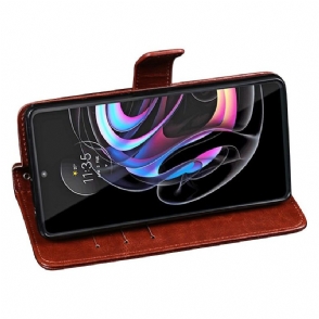 Folio-hoesje voor Motorola Edge 20 Pro Idewei Folio Ledereffect