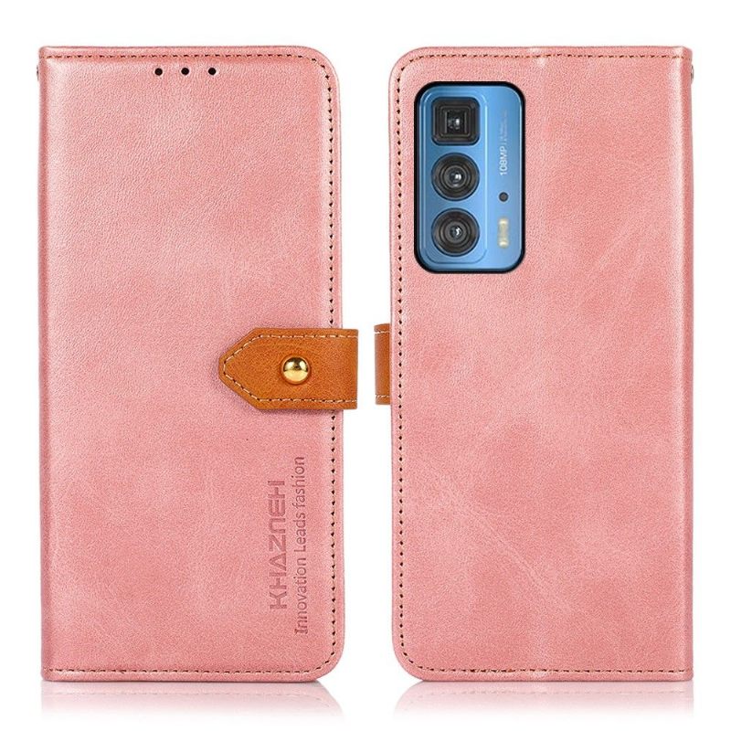Folio-hoesje voor Motorola Edge 20 Pro Khazneh Tweekleurig Kunstleer