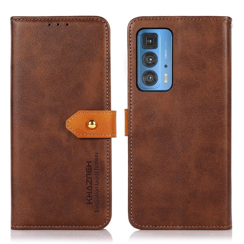 Folio-hoesje voor Motorola Edge 20 Pro Khazneh Tweekleurig Kunstleer