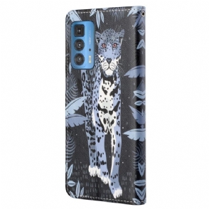 Folio-hoesje voor Motorola Edge 20 Pro Luipaard