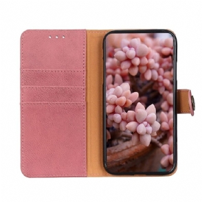 Leren Hoesje voor Motorola Edge 20 Pro Khazneh Kunstleer Kaarthouder