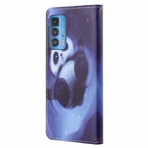 Leren Hoesje voor Motorola Edge 20 Pro Panda