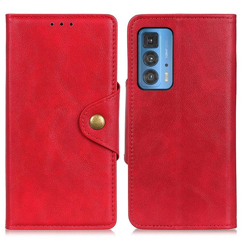 Leren Hoesje voor Motorola Edge 20 Pro Volledig Beschermend Mat Kunstleer