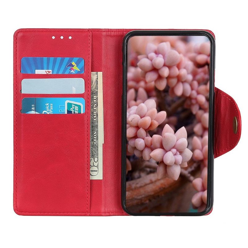 Leren Hoesje voor Motorola Edge 20 Pro Volledig Beschermend Mat Kunstleer
