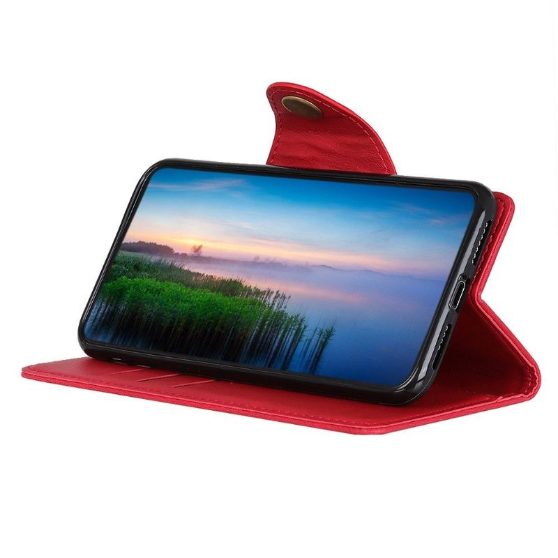Leren Hoesje voor Motorola Edge 20 Pro Volledig Beschermend Mat Kunstleer