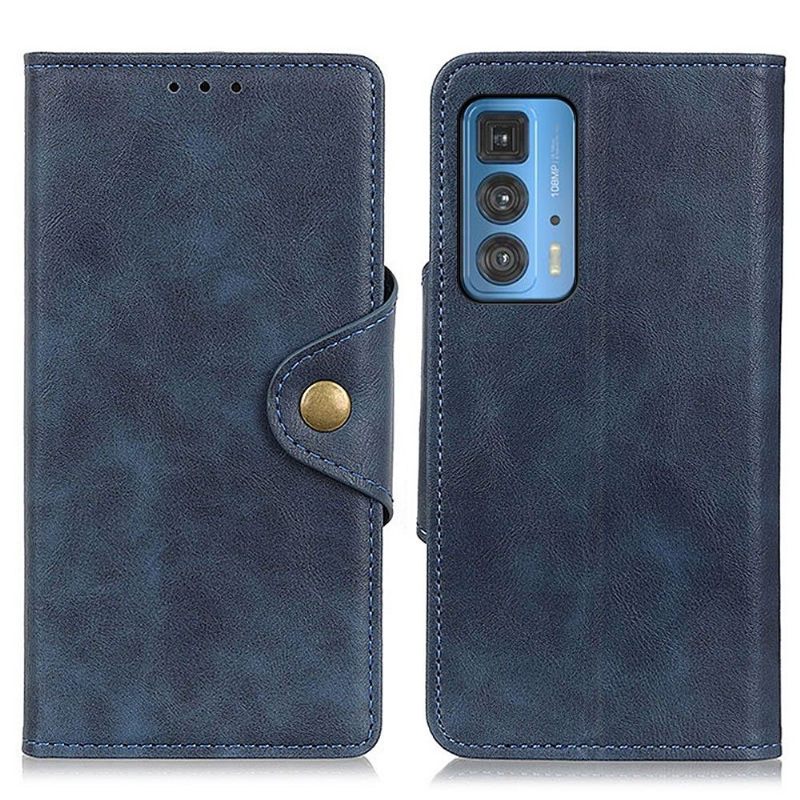 Leren Hoesje voor Motorola Edge 20 Pro Volledig Beschermend Mat Kunstleer