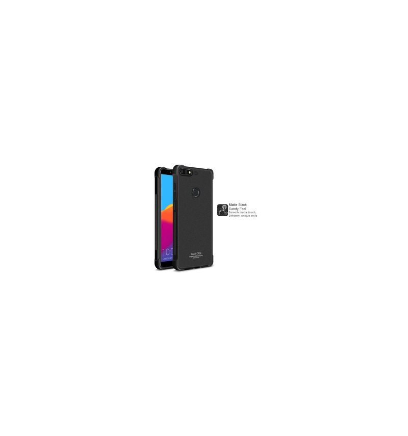 Hoesje voor Honor 7C Bescherming Hoesje + Screenprotector - Mat Zwart