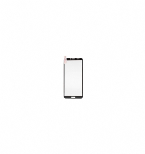 Huawei Honor 7C Schermbeschermer Van Gehard Glas Op Ware Grootte - Zwart