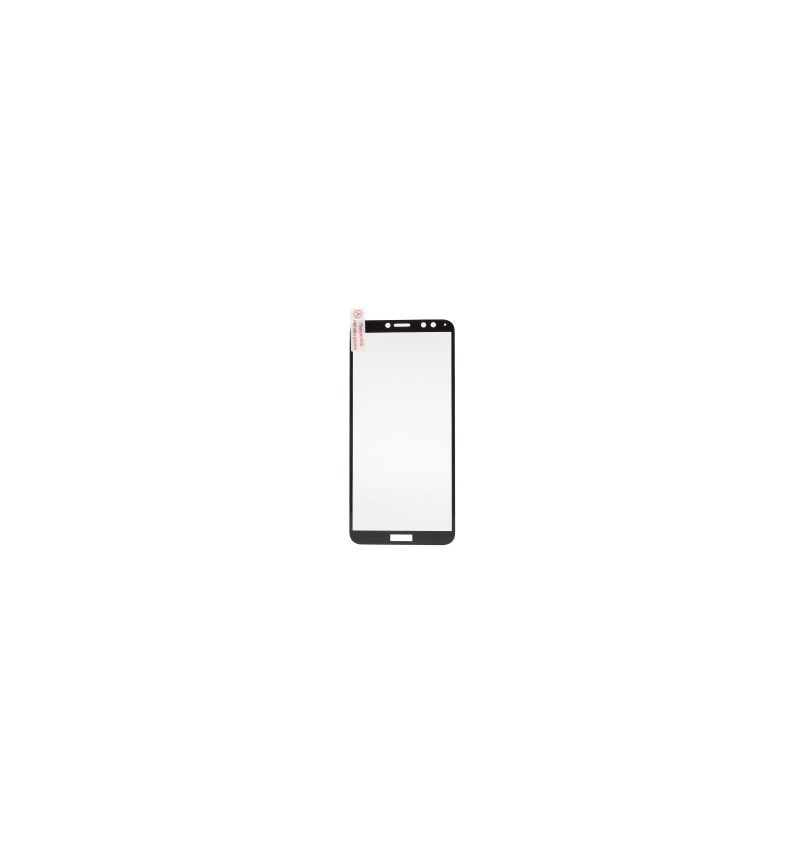 Huawei Honor 7C Schermbeschermer Van Gehard Glas Op Ware Grootte - Zwart