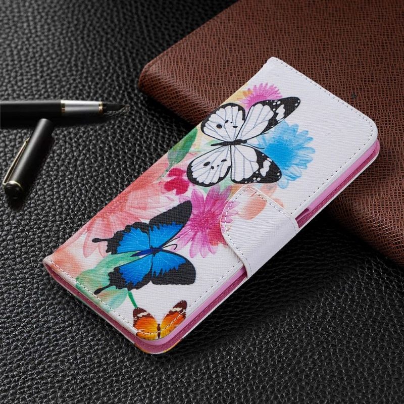 Case voor Oppo A72 Vlinders En Kleurrijke Bloemen
