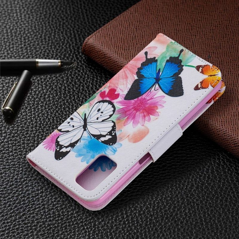 Case voor Oppo A72 Vlinders En Kleurrijke Bloemen