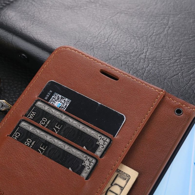 Folio-hoesje voor Oppo A72 Azns Retro Leder Effect