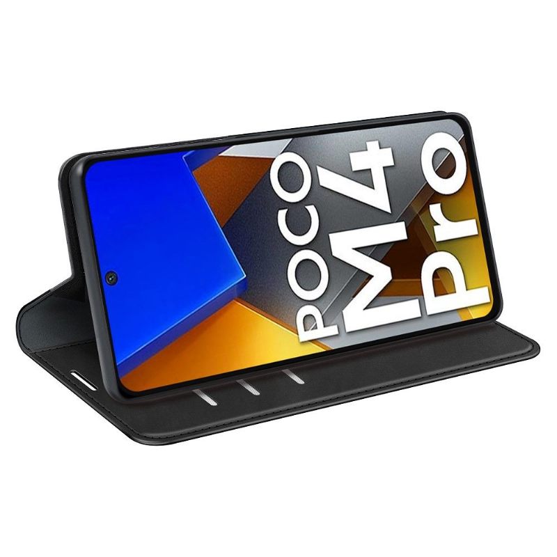 Case voor Poco M4 Pro 4G Bescherming Kunstleer Functie Stand