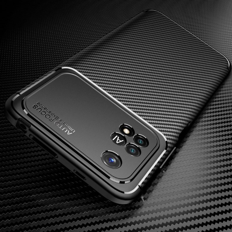 Hoesje voor Poco M4 Pro 4G Koolstofvezelstyling