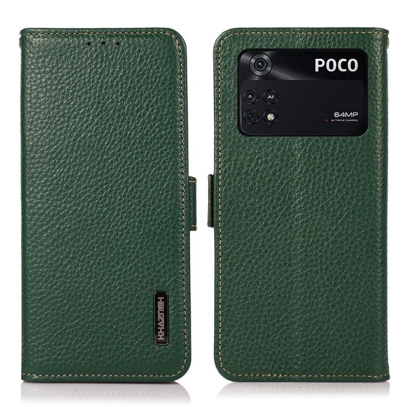 Leren Hoesje voor Poco M4 Pro 4G Bescherming Khazneh Generfd Leer Eerst