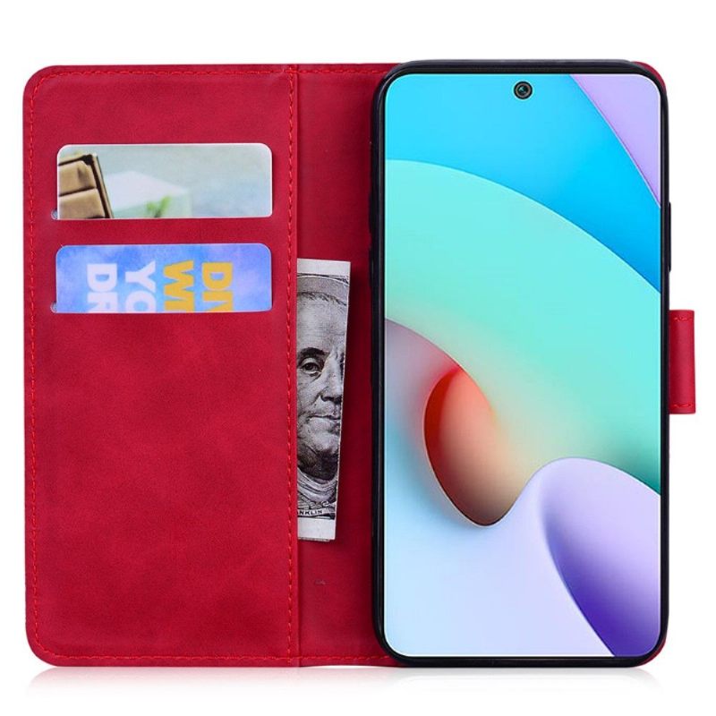 Leren Hoesje voor Poco M4 Pro 4G Bescherming Tijger Met Reliëf