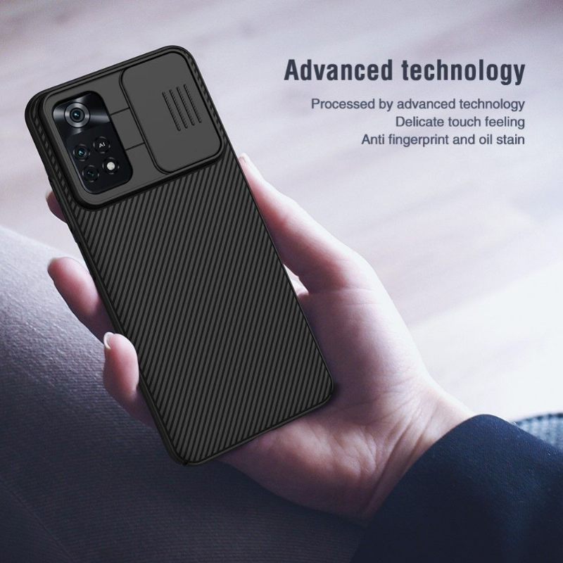 Telefoonhoesje voor Poco M4 Pro 4G Camshield Met Achterste Lensdop
