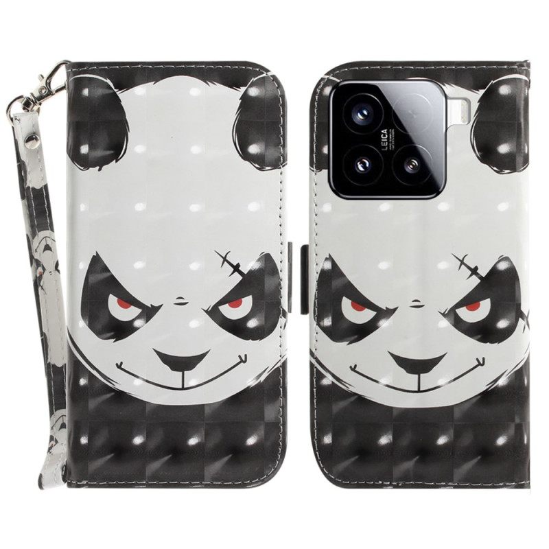 Bescherming Hoesje Xiaomi 15 Sleutelkoord Met Boze Panda