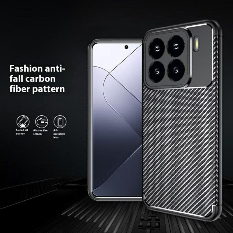 Case Hoesje Xiaomi 15 Telefoonhoesje Koolstofvezeltextuur En Warmteafvoer