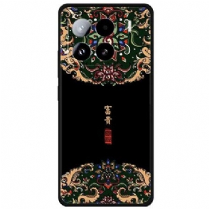 Case Hoesje Xiaomi 15 Telefoonhoesje Zwart Oriëntaals Motief