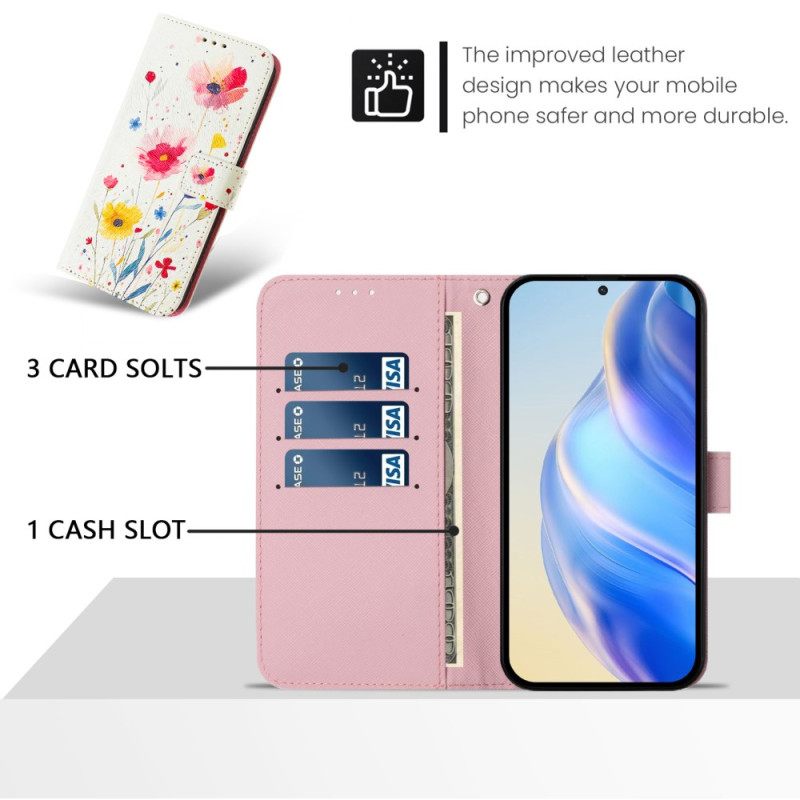 Folio-hoesje Xiaomi 15 Bloemmotief