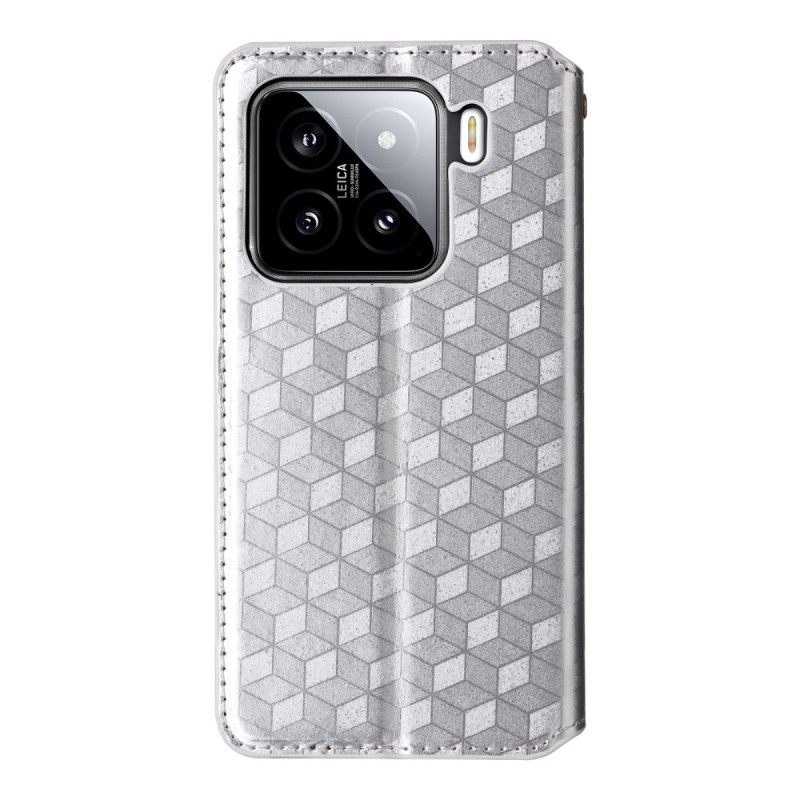 Folio-hoesje Xiaomi 15 Portemonnee Met 3d-diamanten