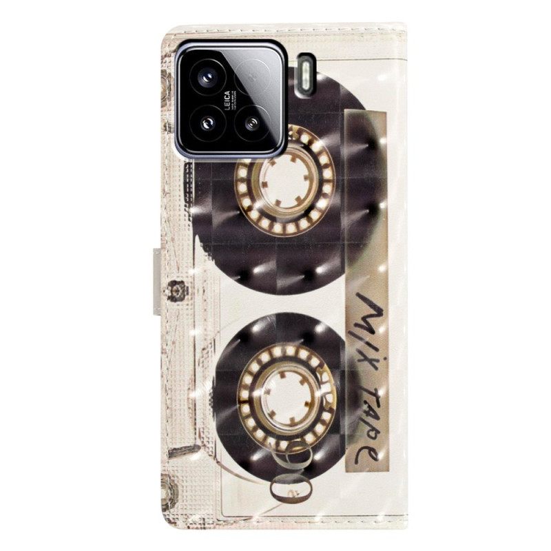 Folio-hoesje Xiaomi 15 Telefoonhoesje 3d Cassettestijl