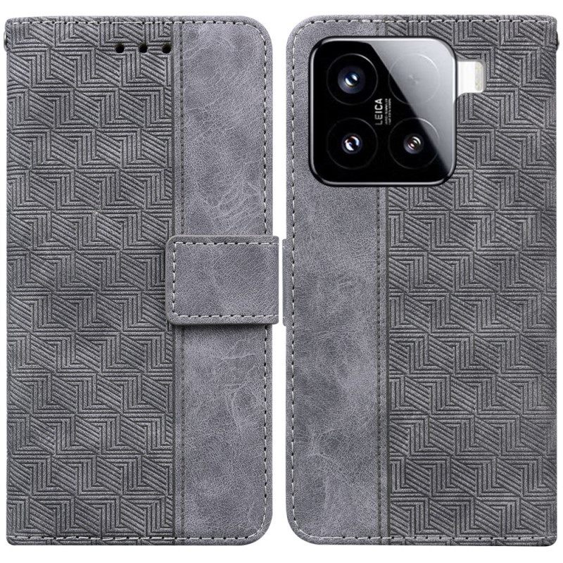 Folio-hoesje Xiaomi 15 Telefoonhoesje Geweven Design