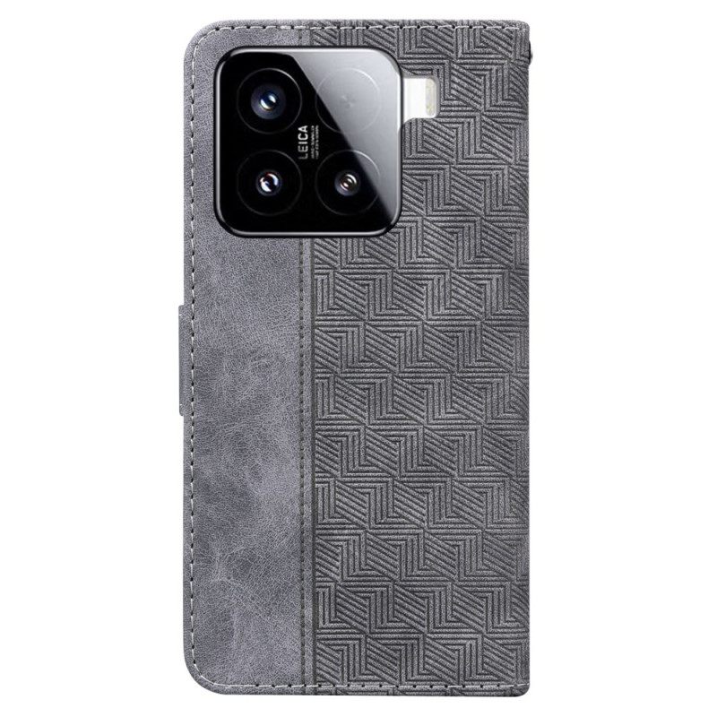 Folio-hoesje Xiaomi 15 Telefoonhoesje Geweven Design