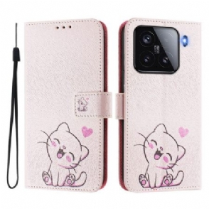 Folio-hoesje Xiaomi 15 Telefoonhoesje Kitten Motief
