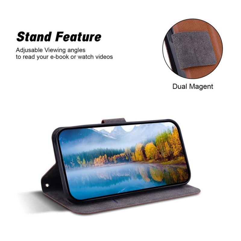 Folio-hoesje Xiaomi 15 Telefoonhoesje Klassiek Bandje