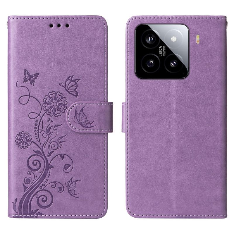 Folio-hoesje Xiaomi 15 Telefoonhoesje Kleine Bloemen