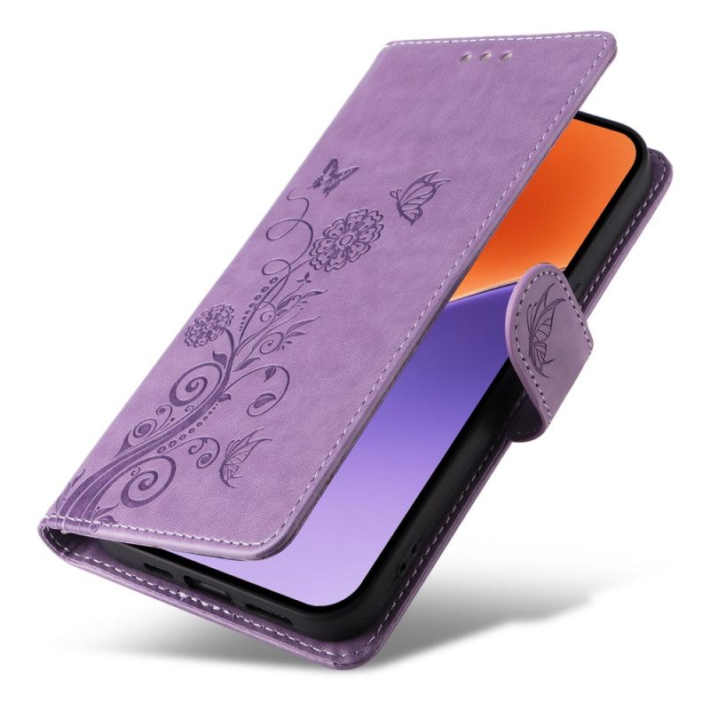 Folio-hoesje Xiaomi 15 Telefoonhoesje Kleine Bloemen