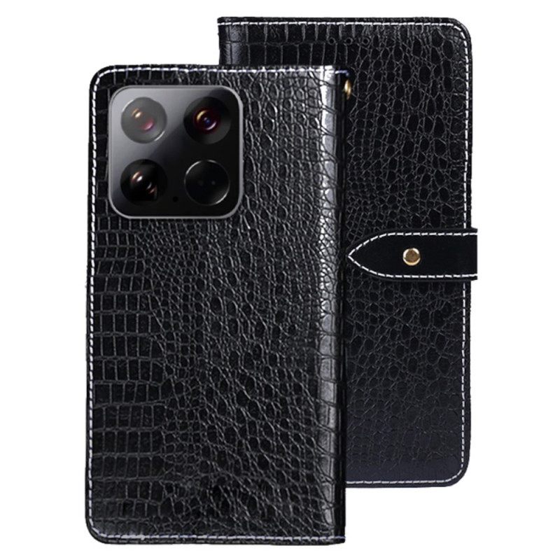 Folio-hoesje Xiaomi 15 Telefoonhoesje Krokodillenleertextuur Idewei